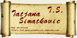 Tatjana Simatković vizit kartica